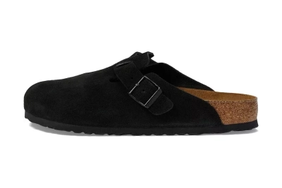 Boston Soft Footbed Suede Leather Black 01