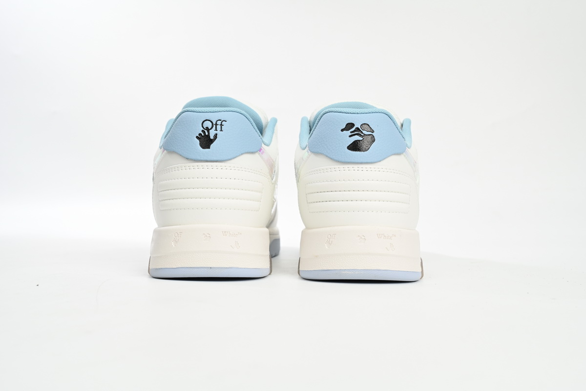 Off White Out Of Office OOO Low Tops White Iridescent Blue OMIA189S 21LEA0030 0180/OMIA189F21LEA0030181