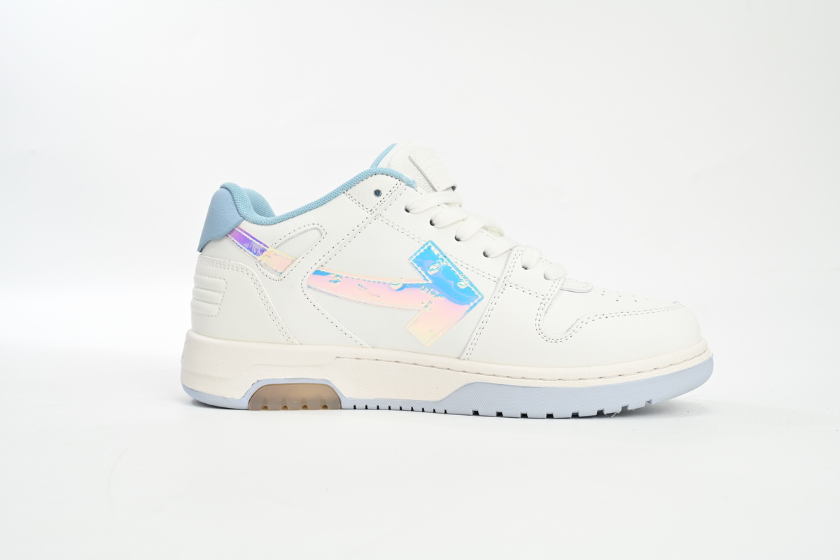 Off White Out Of Office OOO Low Tops White Iridescent Blue OMIA189S 21LEA0030 0180/OMIA189F21LEA0030181