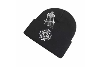 Chrome Hearts Plus Cross Beanie Black 01