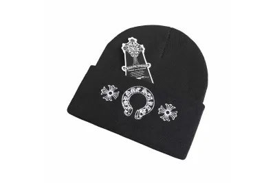 Chrome Hearts Horse Shoe Beanie Black 01