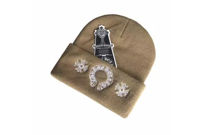 Chrome Hearts Horse Shoe Beanie Brown 01