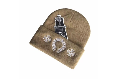 Chrome Hearts Horse Shoe Beanie Brown 01