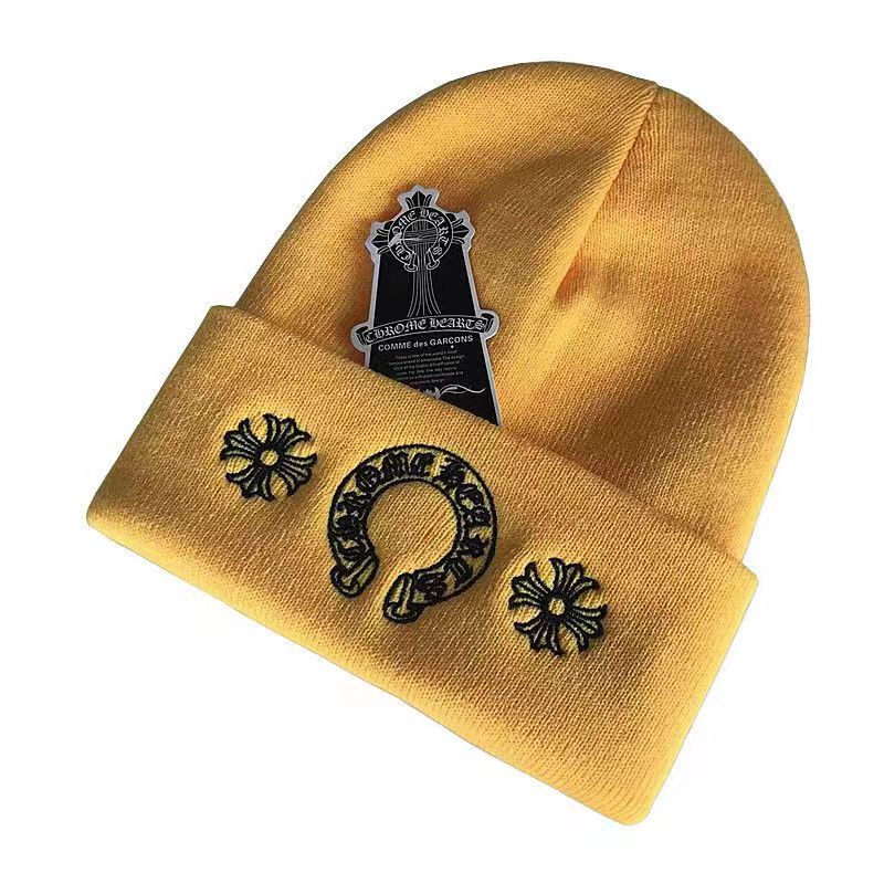 Chrome Hearts Horse Shoe Beanie Yellow