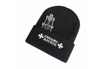 Chrome Hearts Logo Beanie Black 01