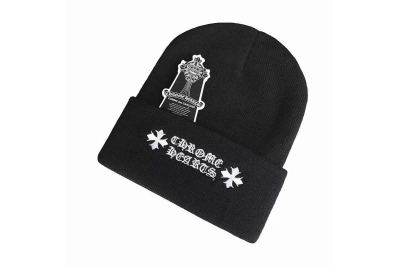 Chrome Hearts Logo Beanie Black 01