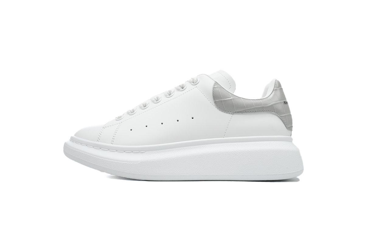 Alexander McQueen Oversized Sneaker Gray Stone Texture Heel