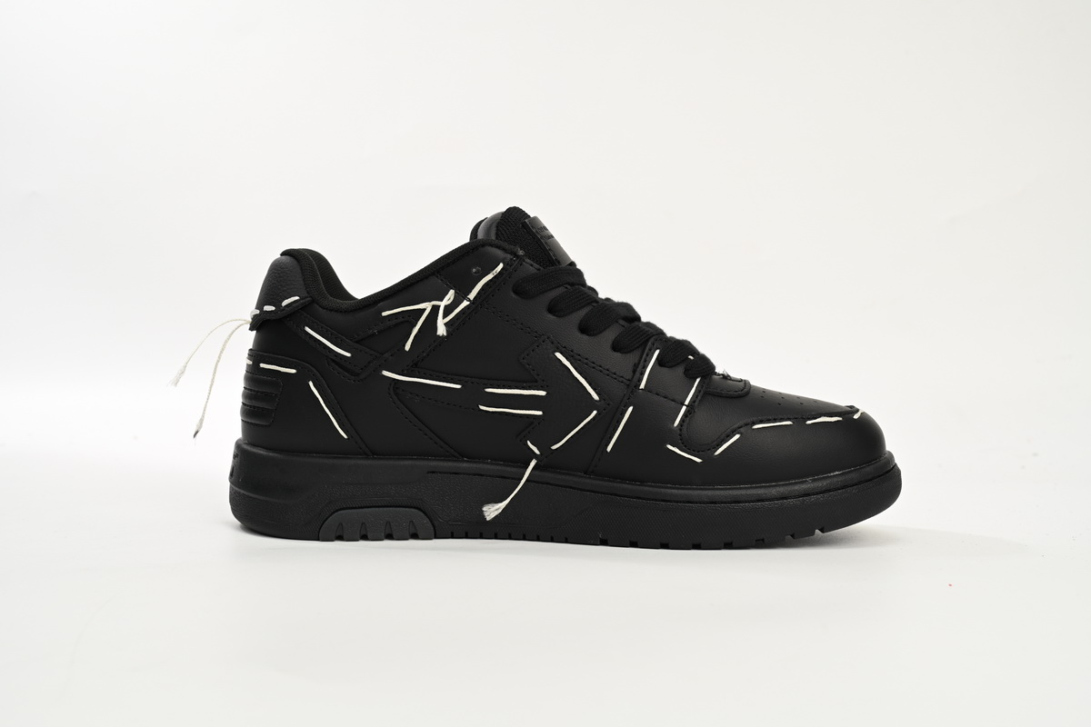 Off White Out Of Office OOO Low Tops Sartorial Stitching Black Black OMIA189S 23LEA014 1010/OMIA189S23LEA0141010