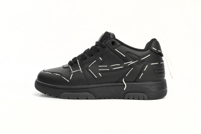 Off White Out Of Office OOO Low Tops Sartorial Stitching Black Black OMIA189S 23LEA014 1010/OMIA189S23LEA0141010 01