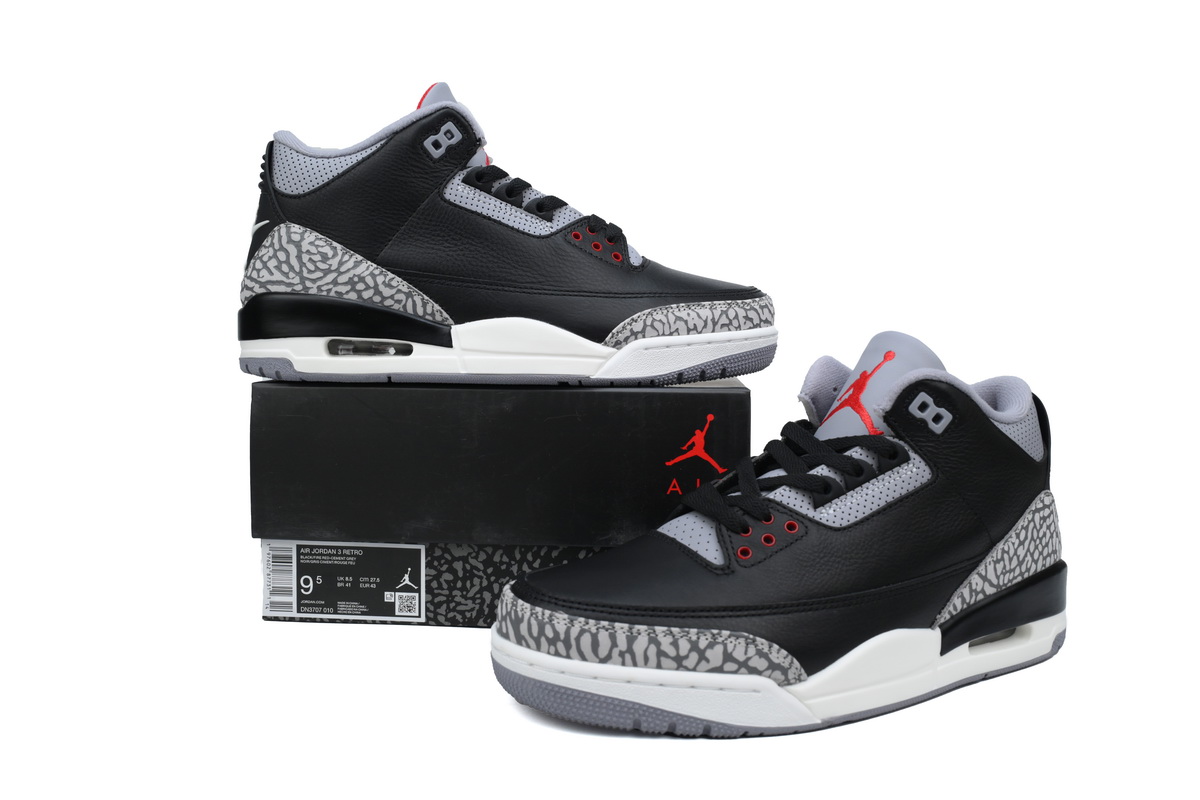 Air Jordan 3 Retro Black Cement Reimagined 2024 Reps Sneakers DN3707-010