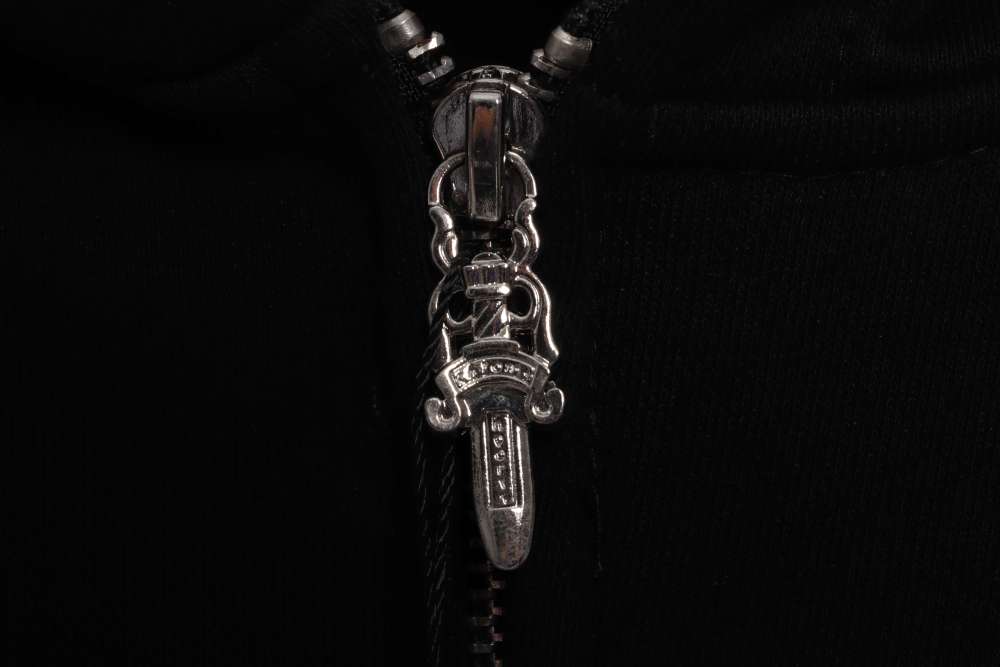 CHROME HEARTS Red Triple Cross Zip Up Hoodie