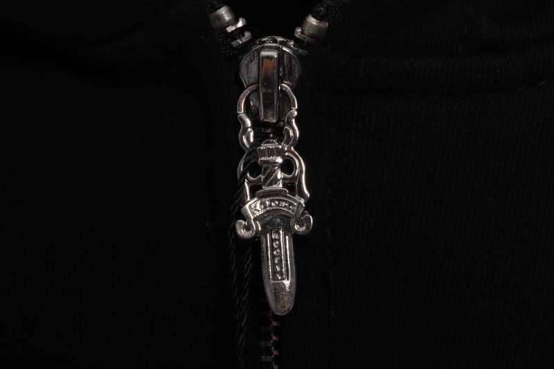 CHROME HEARTS Red Triple Cross Zip Up Hoodie
