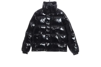 Moncler Lacquered Short Down Jacket Black 01