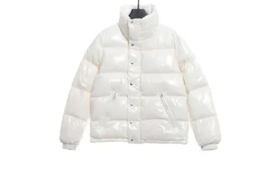 Moncler Lacquered Short Down Jacket White 01