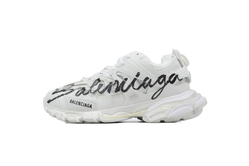Balenciaga Track Signature Sneaker White 542023WTRHW9010