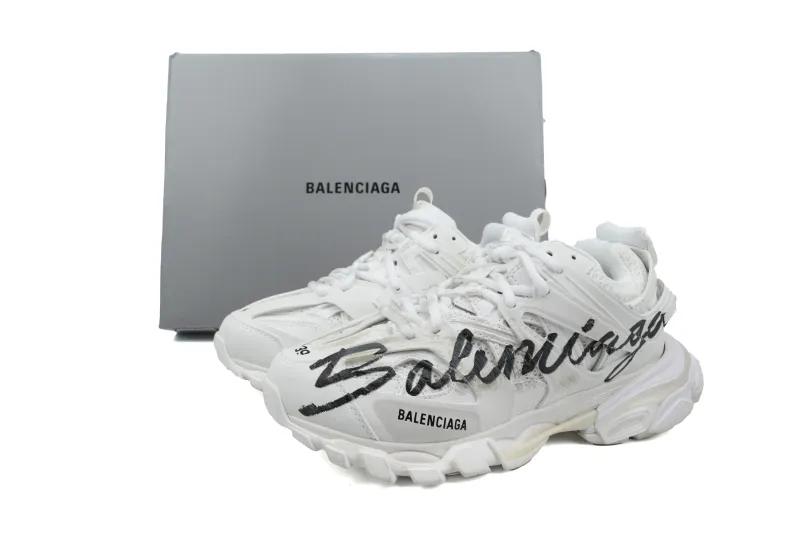 Balenciaga Track Signature Sneaker White 542023WTRHW9010