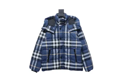 Burberry Blue Check Puff Down Jacket 01