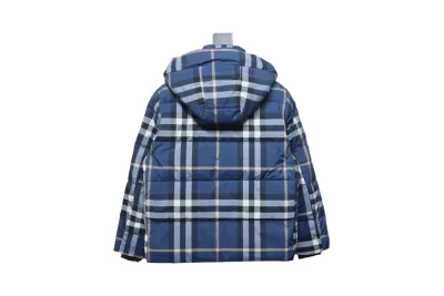 Burberry Blue Check Puff Down Jacket 02