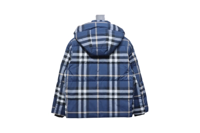Blue Check Puff Down Jacket 02