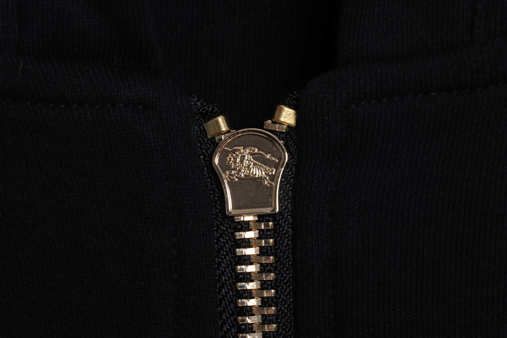 Brand Double Sleeve Check Lettering Zip Hoodie Black