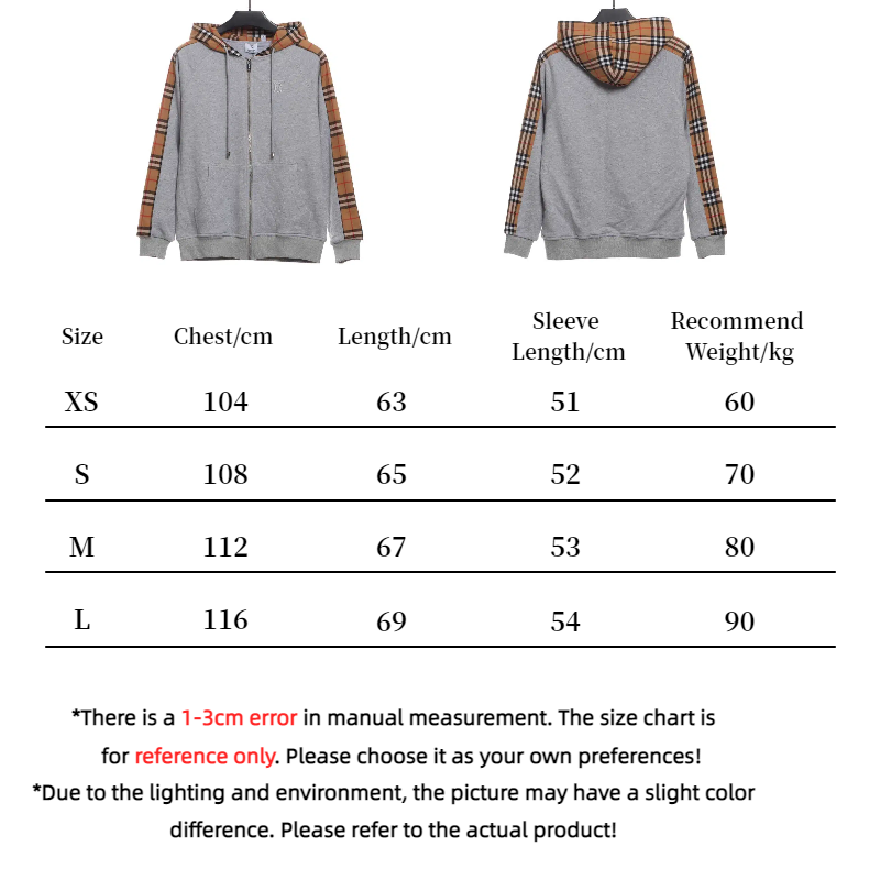 Brand Zip Up Hoodie Grey