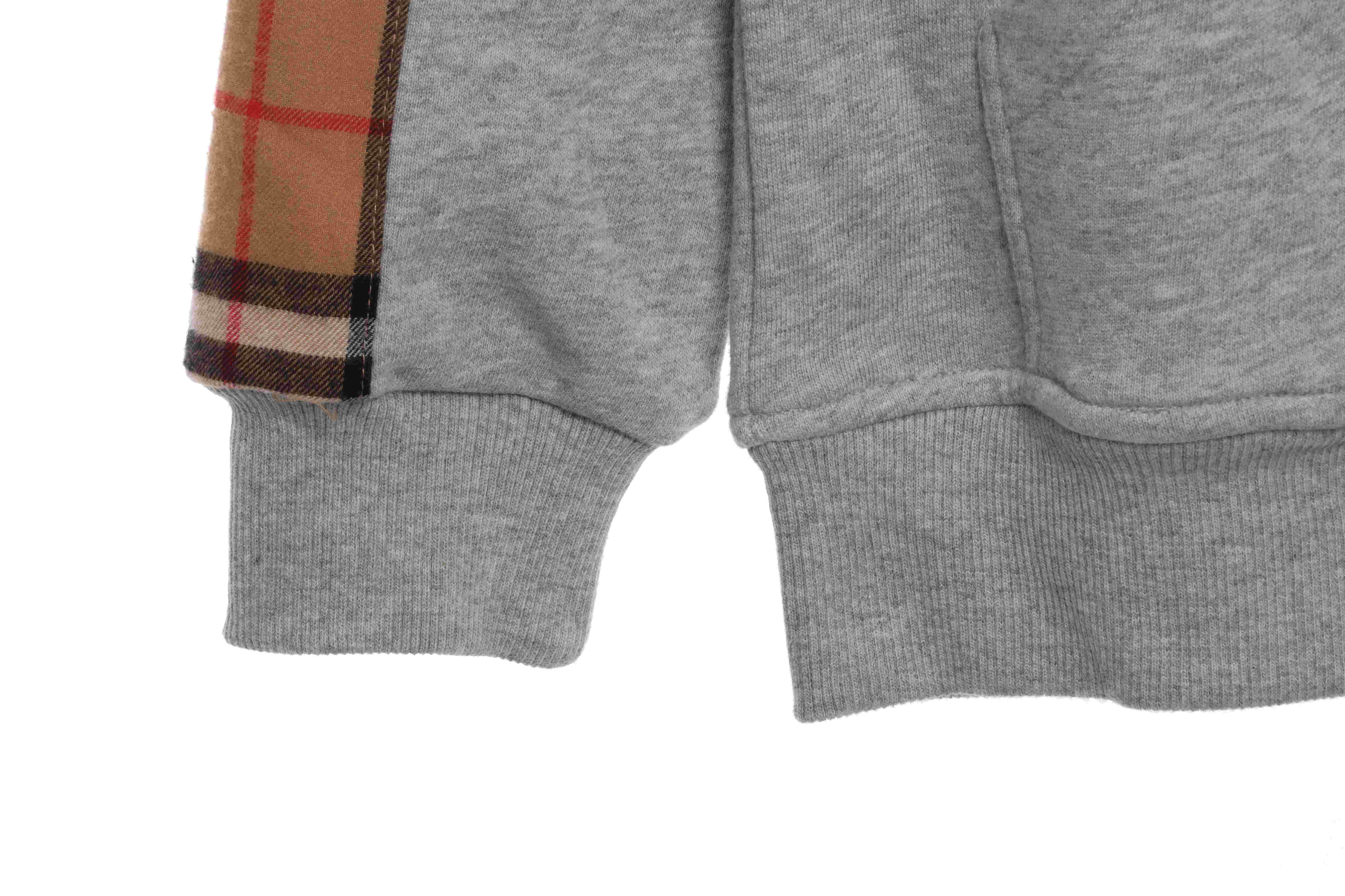 Brand Zip Up Hoodie Grey