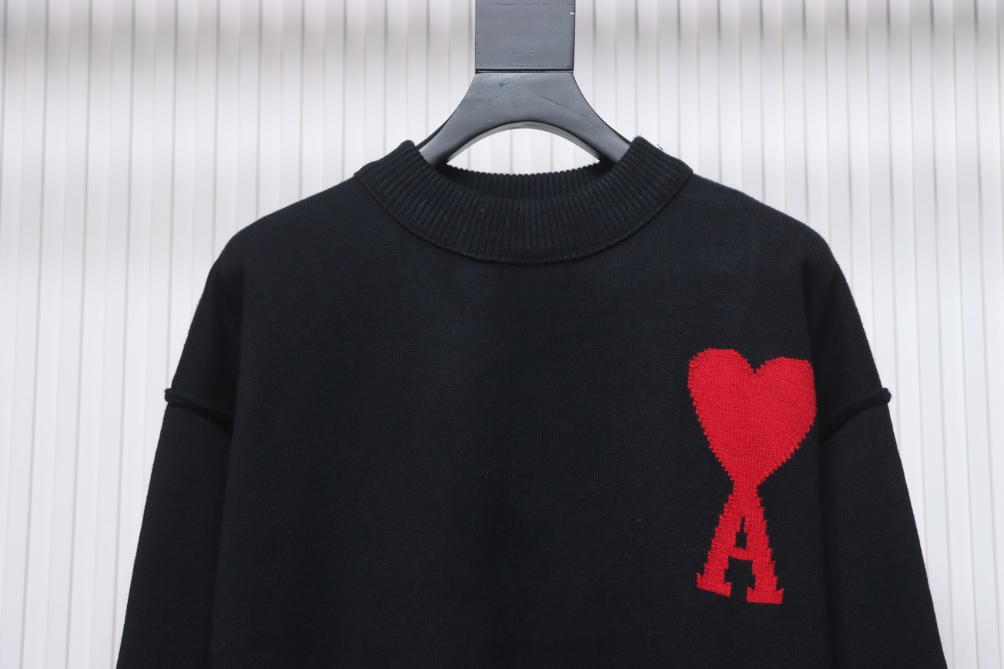 Ami Crewneck Sweater Black/Red