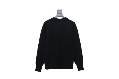 Ami Crewneck Sweater Black/Red 02