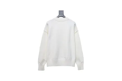 Ami Crewneck Sweater Off White/Red 02