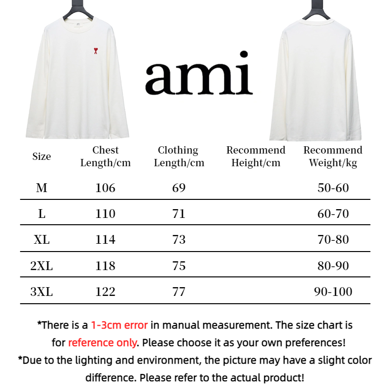 Ami Long-Sleeve T-Shirt White