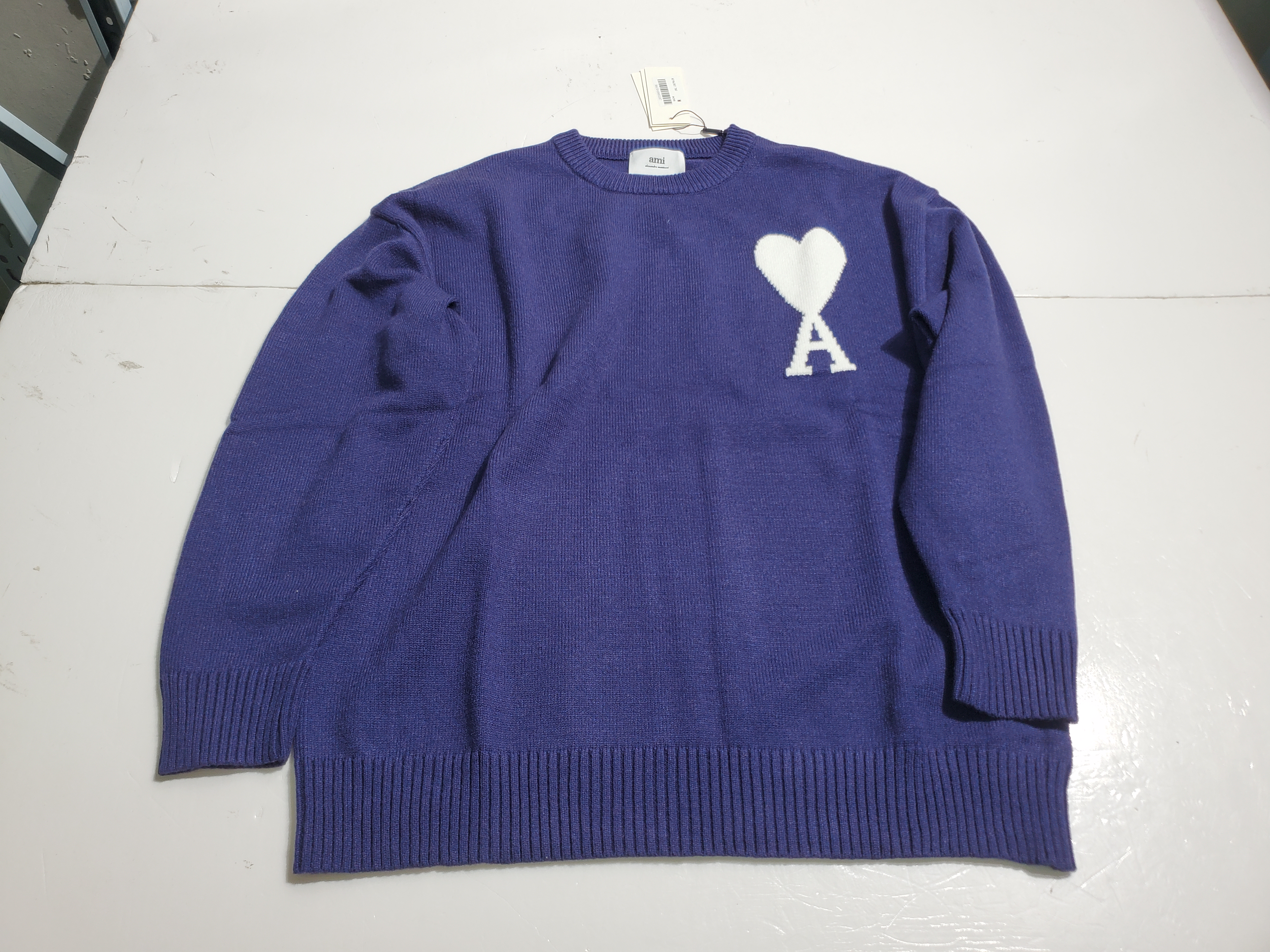 AMI PARiS Heart Sweater Navy