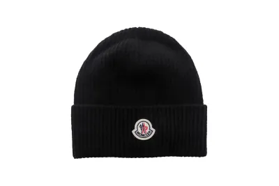 Moncler Wool Cashmere Hat Beanies Black 01