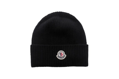 Moncler Wool Cashmere Hat Beanies Black 01