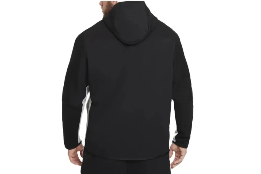 Nike Sportswear Tech Fleece Full Zip Hoodie & Joggers Set Black/Dark Grey Heather/White