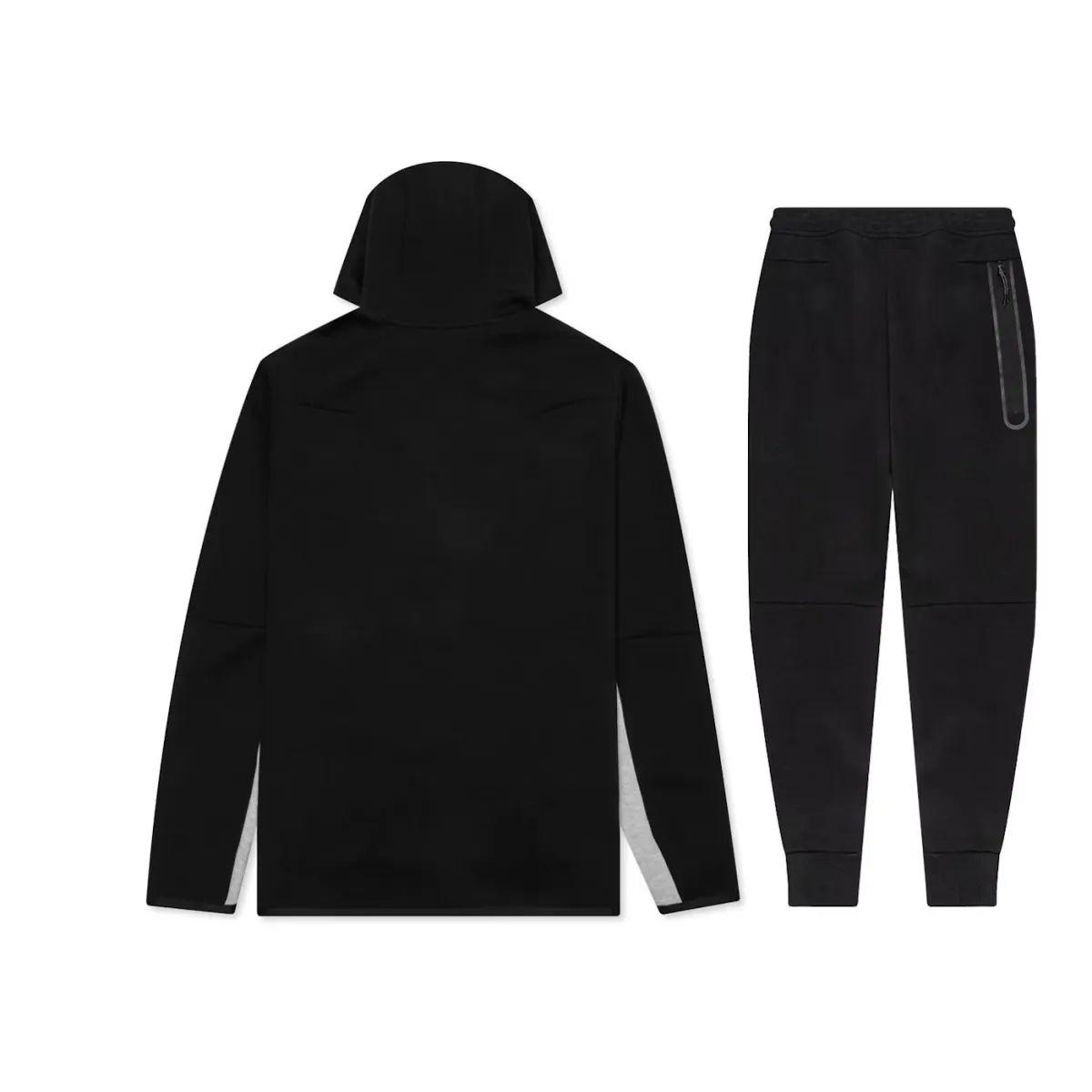 Nike Sportswear Tech Fleece Full Zip Hoodie & Joggers Set Black/Dark Grey Heather/White