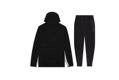 Nike Sportswear Tech Fleece Full Zip Hoodie & Joggers Set Black/Dark Grey Heather/White 02