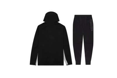 Nike Sportswear Tech Fleece Full Zip Hoodie & Joggers Set Black/Dark Grey Heather/White 02