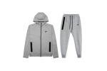 Nike Sportswear Tech Fleece Full-Zip Hoodie & Joggers Set Dark Heather Grey/Black