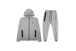Nike Sportswear Tech Fleece Full-Zip Hoodie & Joggers Set Dark Heather Grey/Black