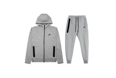 Nike Sportswear Tech Fleece Full-Zip Hoodie & Joggers Set Dark Heather Grey/Black 01