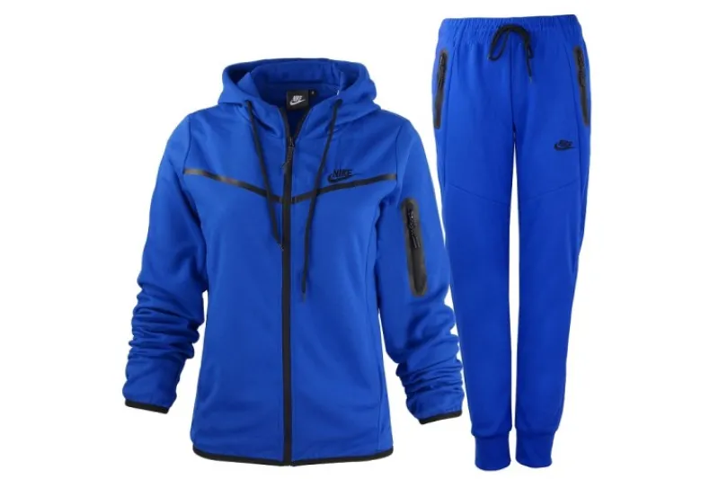 Nike Sportswear Tech Fleece Full Zip Hoodie & Joggers Set Royal
