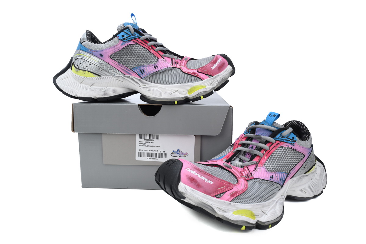 Balenciaga Stapler Sneaker Grey Pink 803681 W3ST4 1457