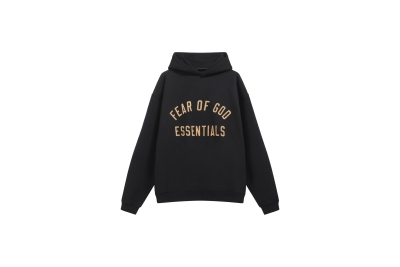 RSNOW Fear of God Essentials Fleece Hoodie Black/Dark Heather/Military 02