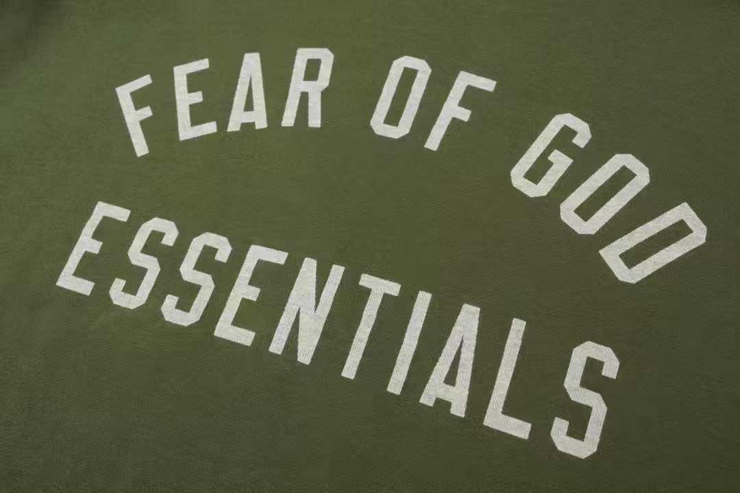 RSNOW Fear of God Essentials Fleece Hoodie Black/Dark Heather/Military