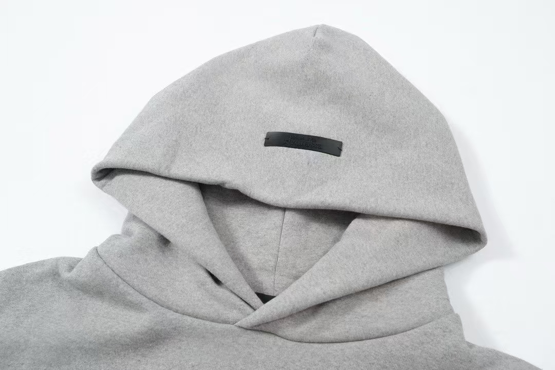 RSNOW Fear of God Essentials Fleece Hoodie Black/Dark Heather/Military