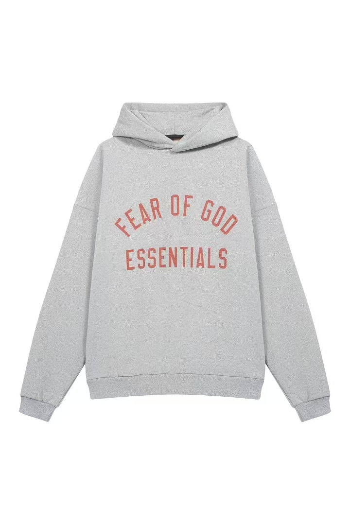 RSNOW Fear of God Essentials Fleece Hoodie Black/Dark Heather/Military