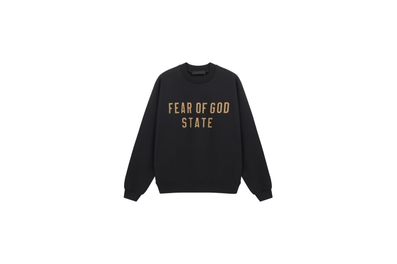 RSNOW Fear of God Essentials Jersey Long Sleeve Tee Black/Dark Heather