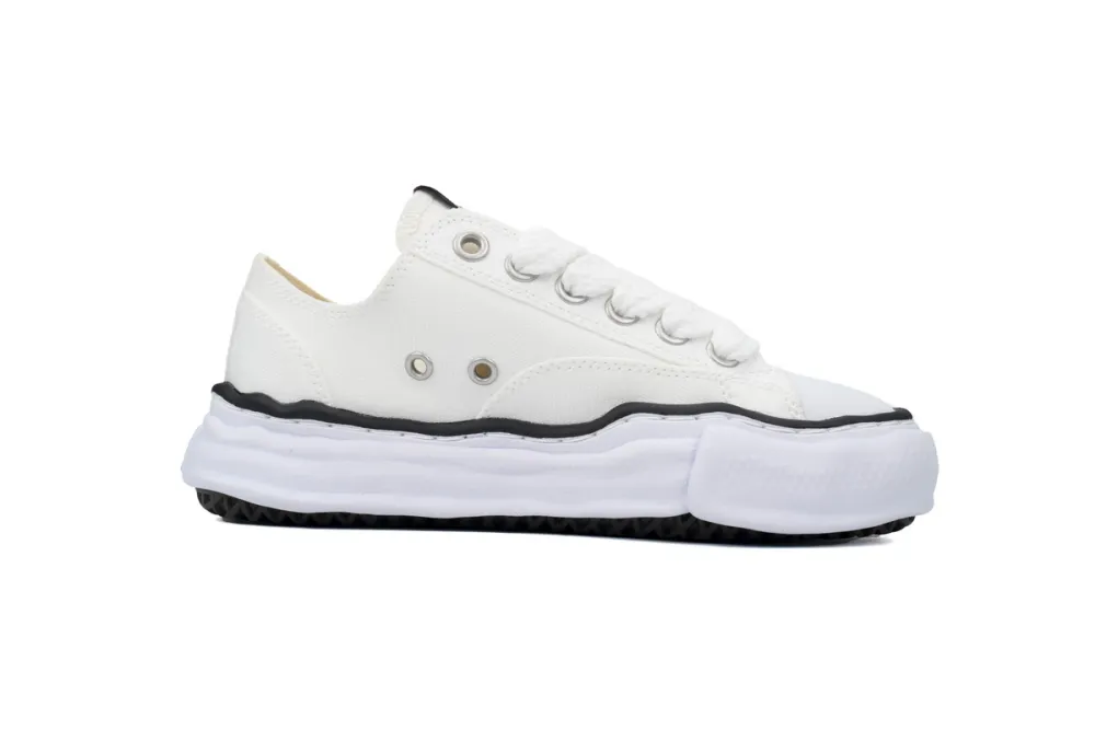 Maison Mihara Yasuhiro White and Black Lines Rep Sneakers