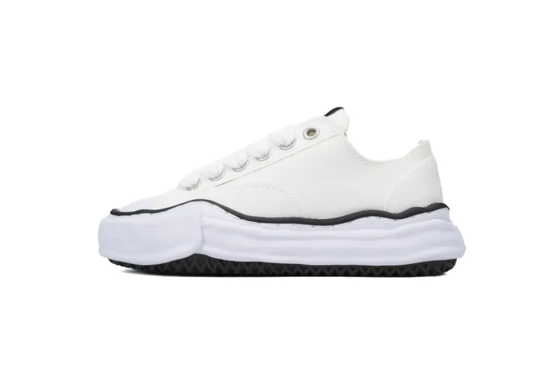 Maison Mihara Yasuhiro White and Black Lines Rep Sneakers