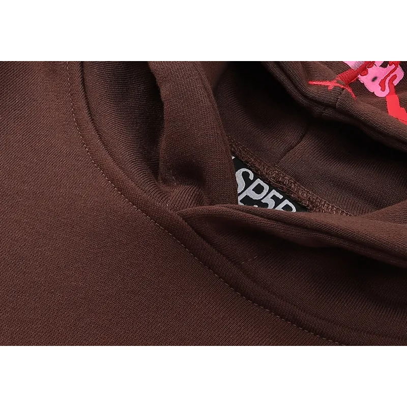 Repssneaker Sp5der Angel Number Hoodie Brown SS22